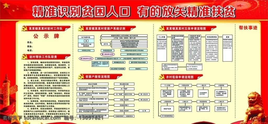 精准扶贫 帮扶工作队 脱贫流程图 五保 低保 帮扶事迹