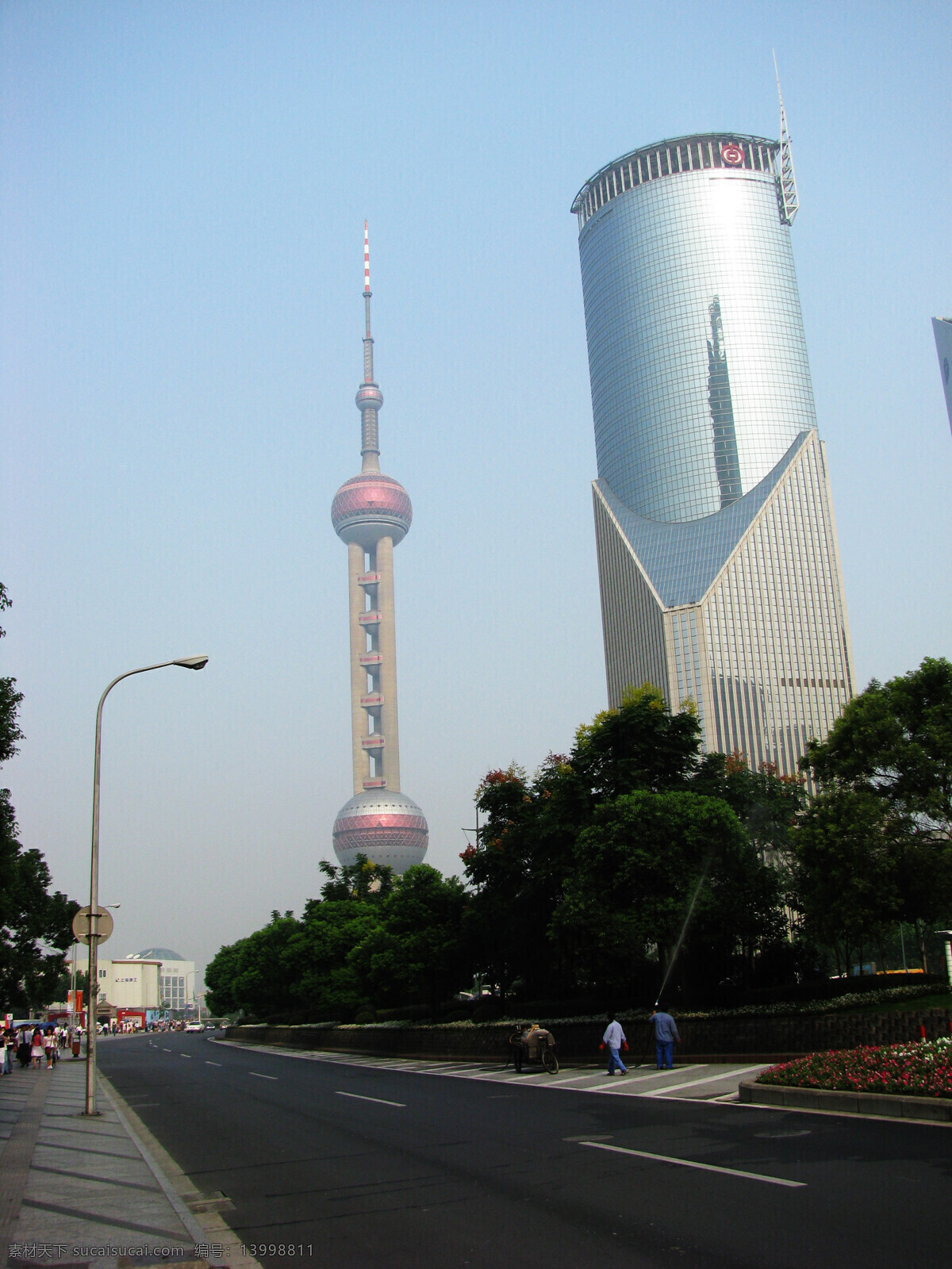 上海 高楼 大厦 东方明珠 都市 建筑园林 楼群 参天 装饰素材 园林景观设计