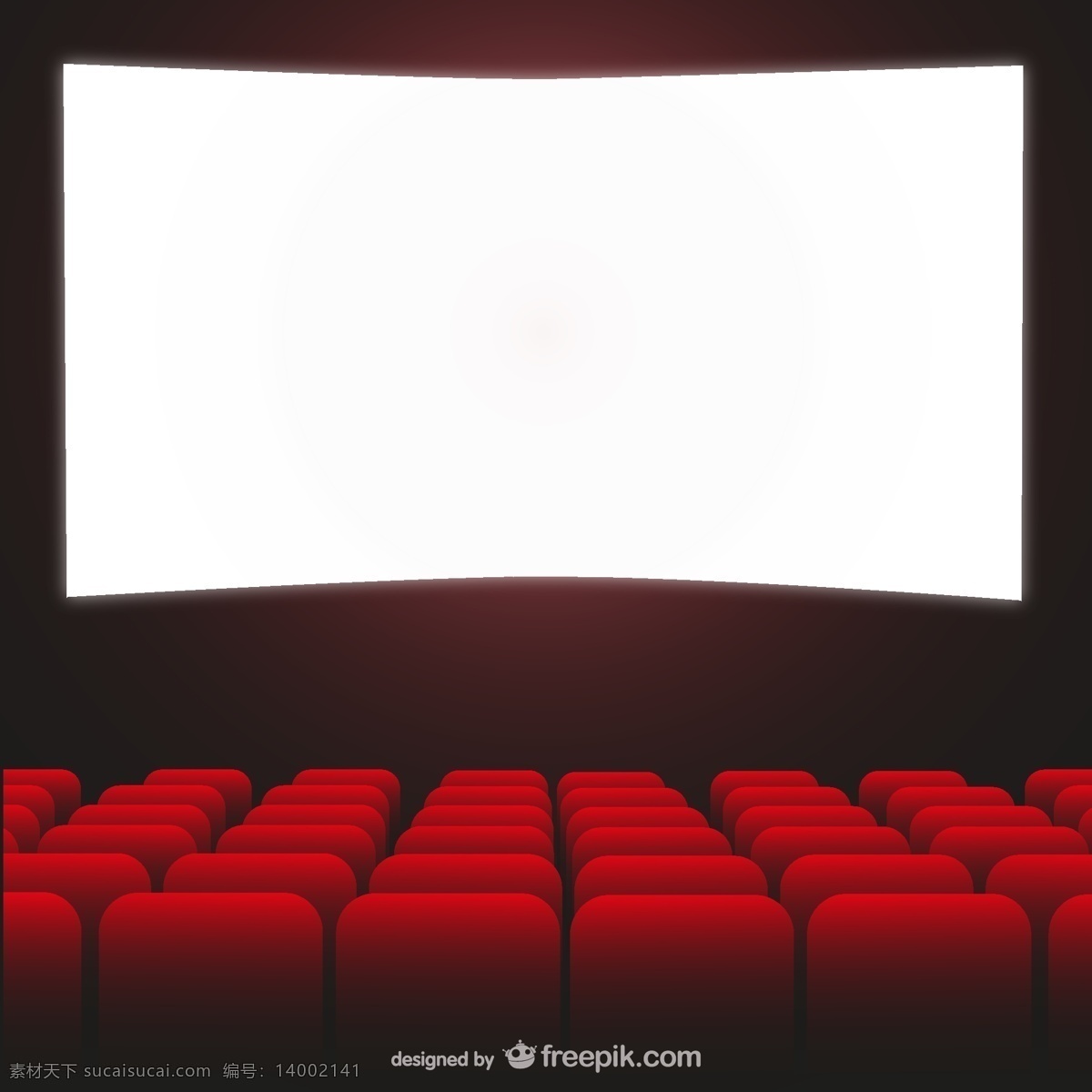 放映厅 电影 屏幕 幕布 座椅 观众席 电影院 矢量图 创意 背景 矢量 白色