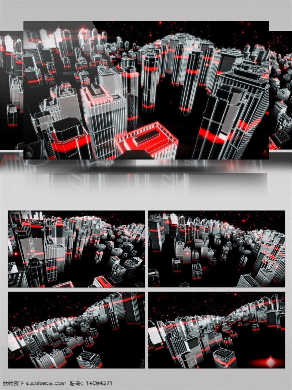城市 摩天大楼 起伏 波动 视频 演示 3d 视频素材 动态视频素材