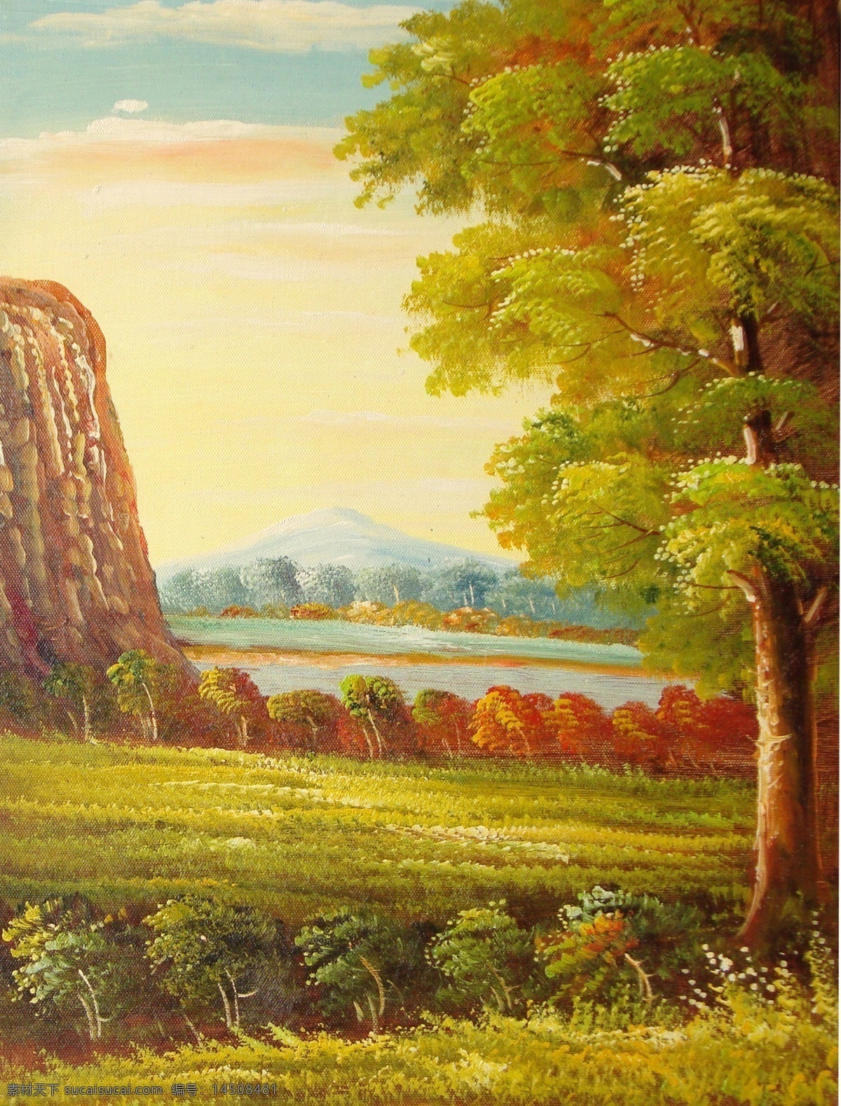 草地 抽象 底纹素材 风景画 风景油画 高清素材 古典风景 绘画书法 石头上 路 树 山 白桦树 松树 油画图库 油画素材 高清油画图库 两棵树 一棵树 小花 文化艺术 家居装饰素材