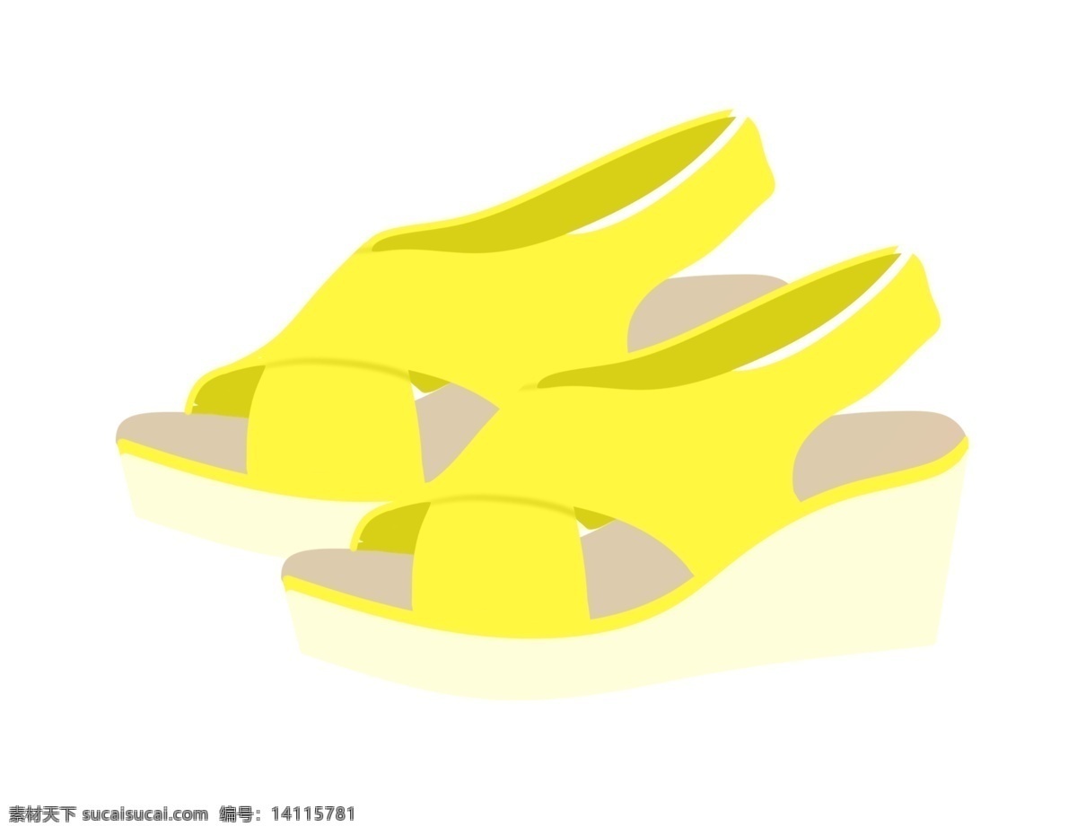橘 色 金鱼 嘴 凉鞋 黄色鞋跟 时尚 高跟鞋