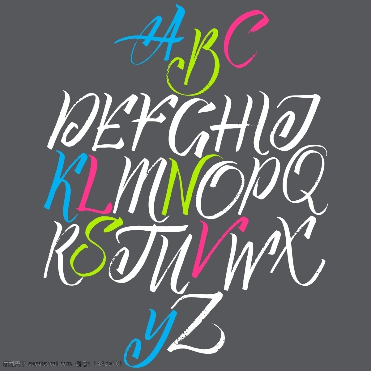 手写字母设计 字母设计 英文字母 手绘字母 拼音 数字 创意字母 矢量