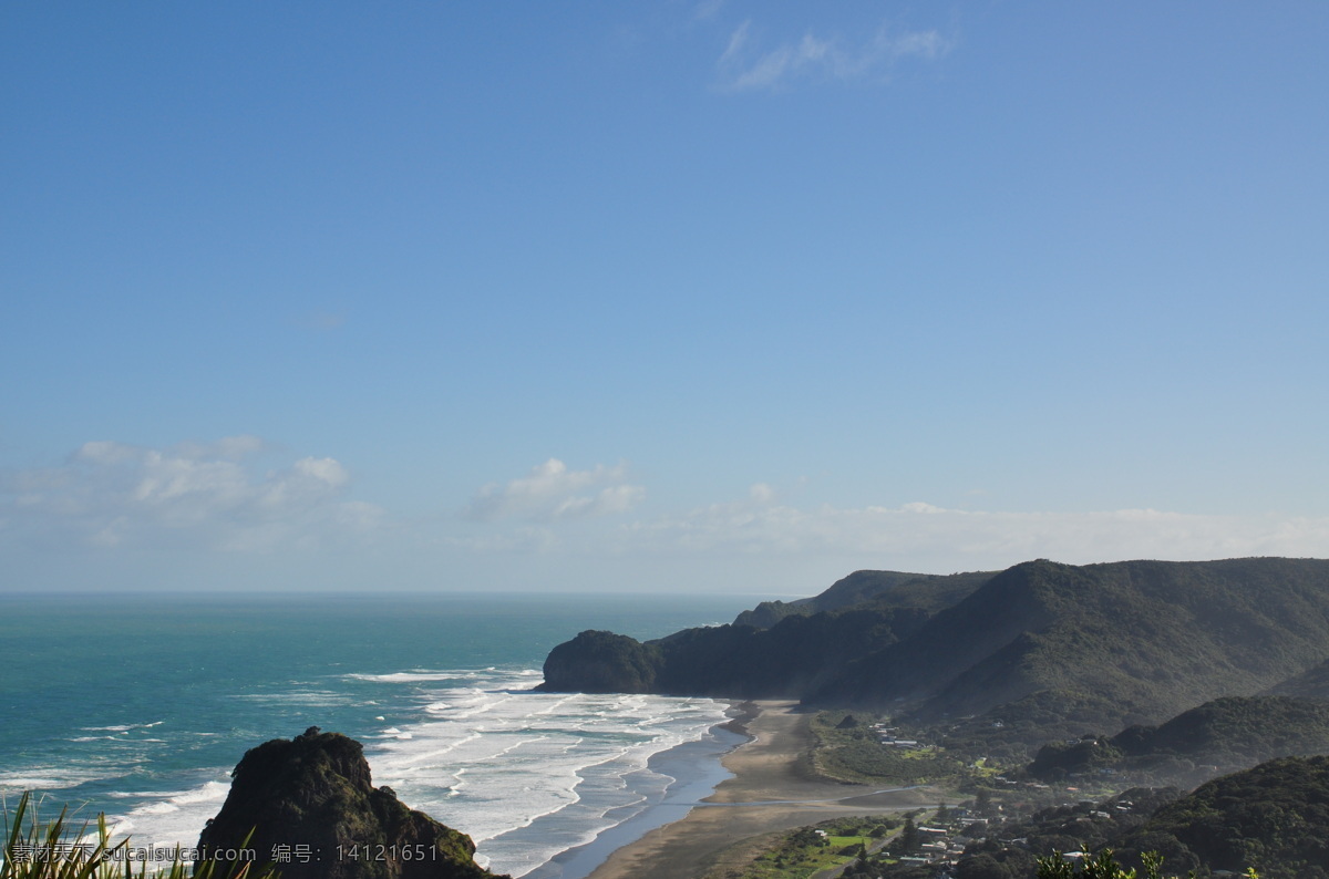 rock 海滩 新西兰 自然风景 自然景观 皮哈 皮哈海滩 北岛 奥克兰西海岸 lion psd源文件