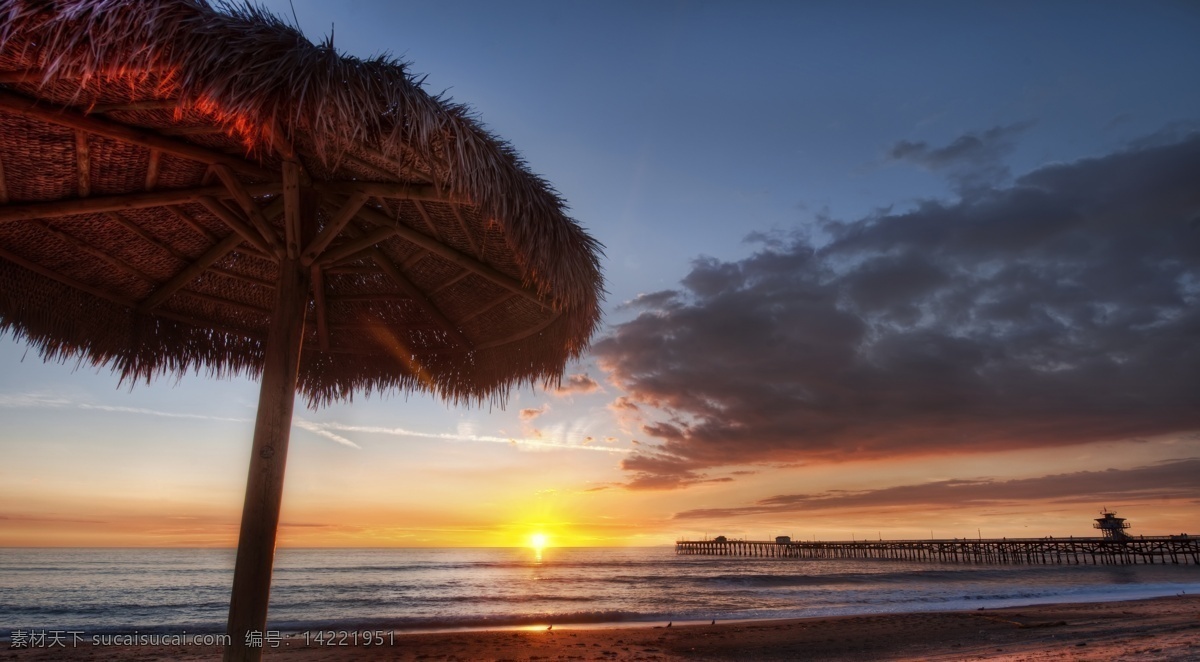 海滩 黄昏 大海 美景 沙滩 夕阳 自然风景 滩黄 昏 海滩黄昏 自然景观 psd源文件