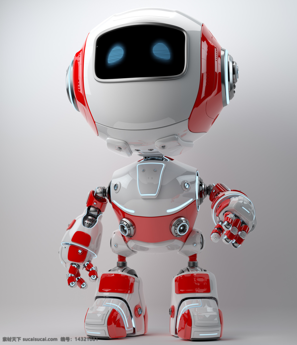 红 白相 间 小 机器人 红白相间 机器 科技 其他人物 人物图片
