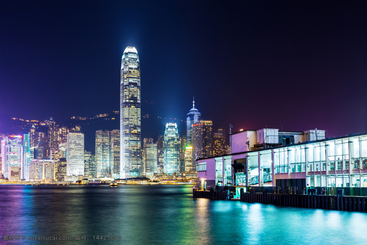 香港 维多利亚港 夜景 城市夜景 高楼大厦 摩天大楼 城市风光 美丽城市 城市风景 繁华都市 现代城市建筑 环境家居 黑色