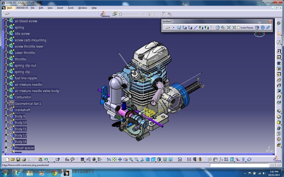 模型 飞机 引擎 发动机 3d模型素材 建筑模型