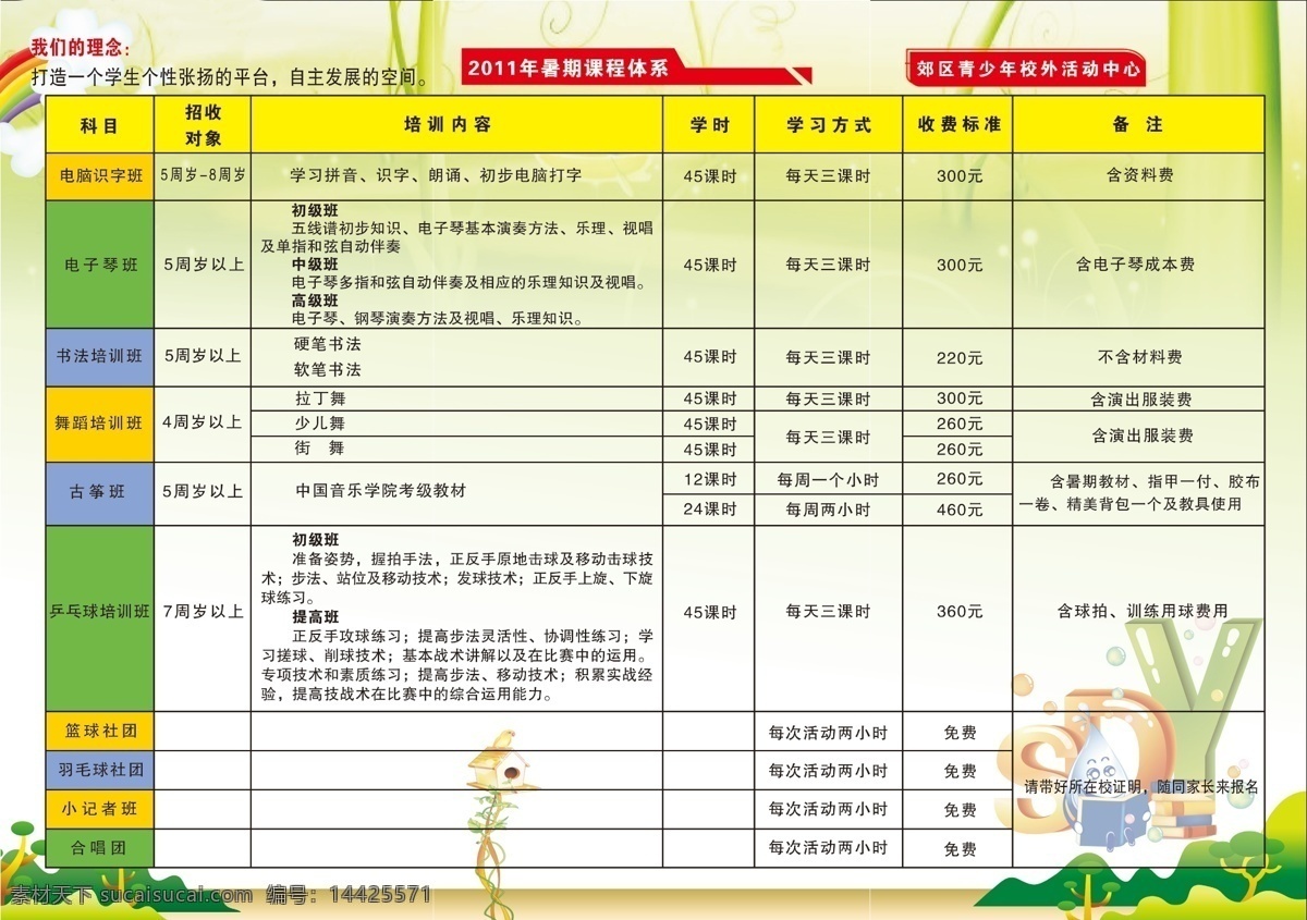 招生简章 三 折页 分层 漫画 三折页 学校 音乐 源文件 psd源文件