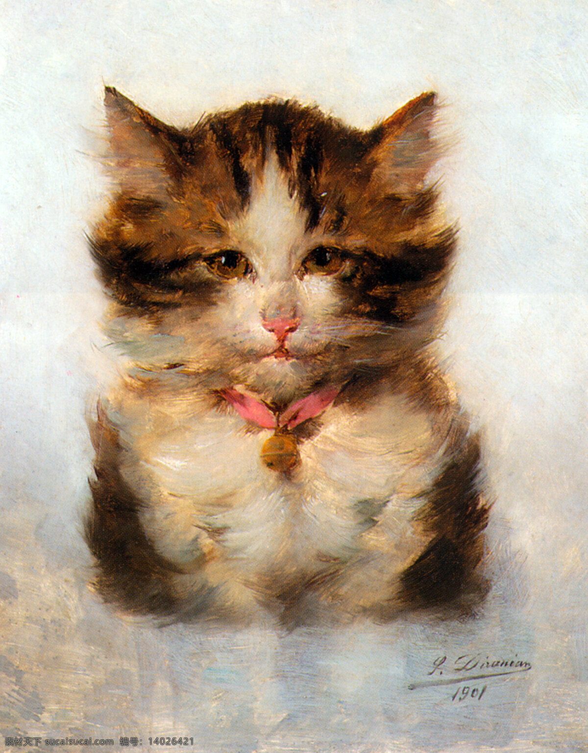 油画 小猫 名画 艺术 绘画 文化艺术 艺术画 艺术品 世界名画 书画文字