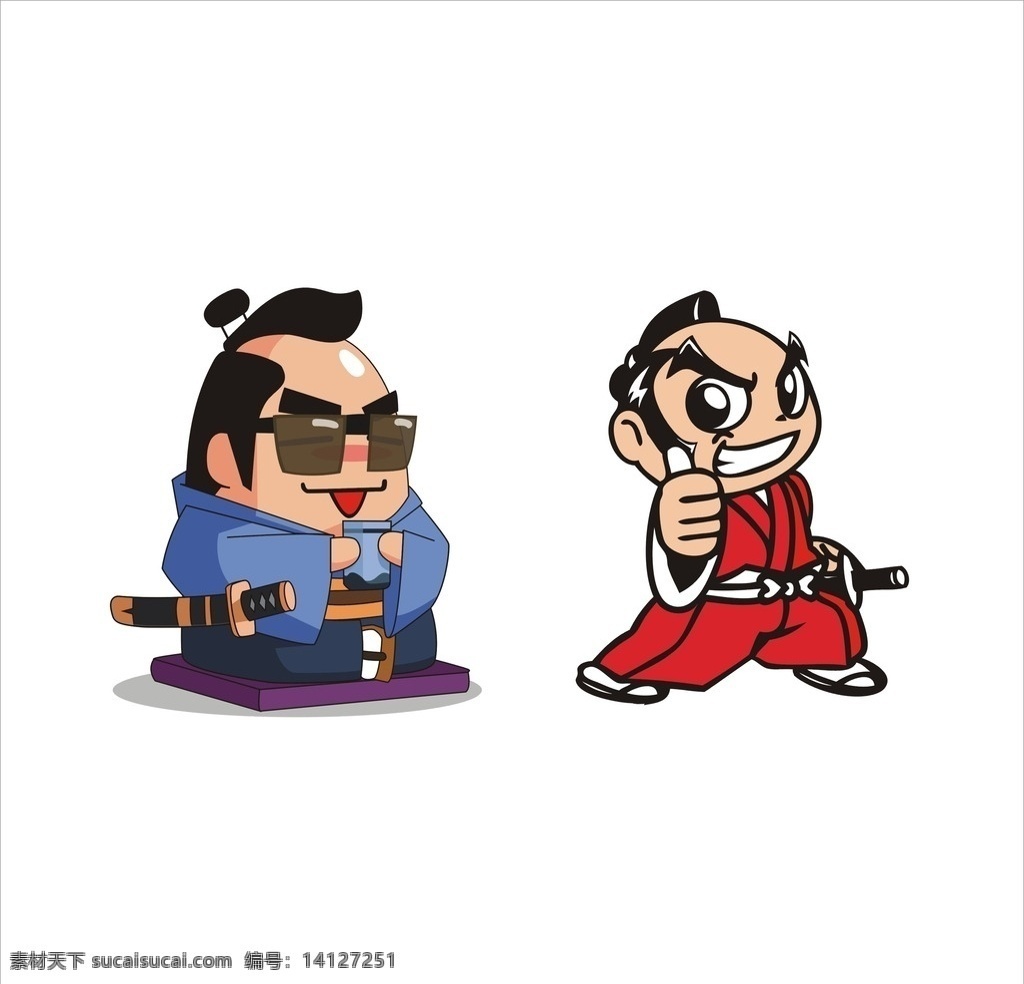 矢量卡通武士素材图片下载-素材编号14127251-素材天下图库