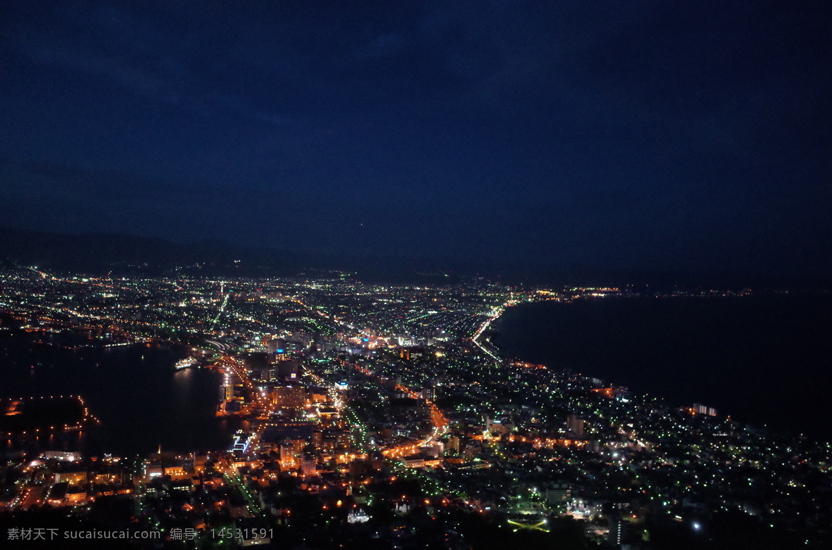 日本 夜景 北海道 城市 霓虹灯 夜空 夜晚 旅游摄影 国外旅游