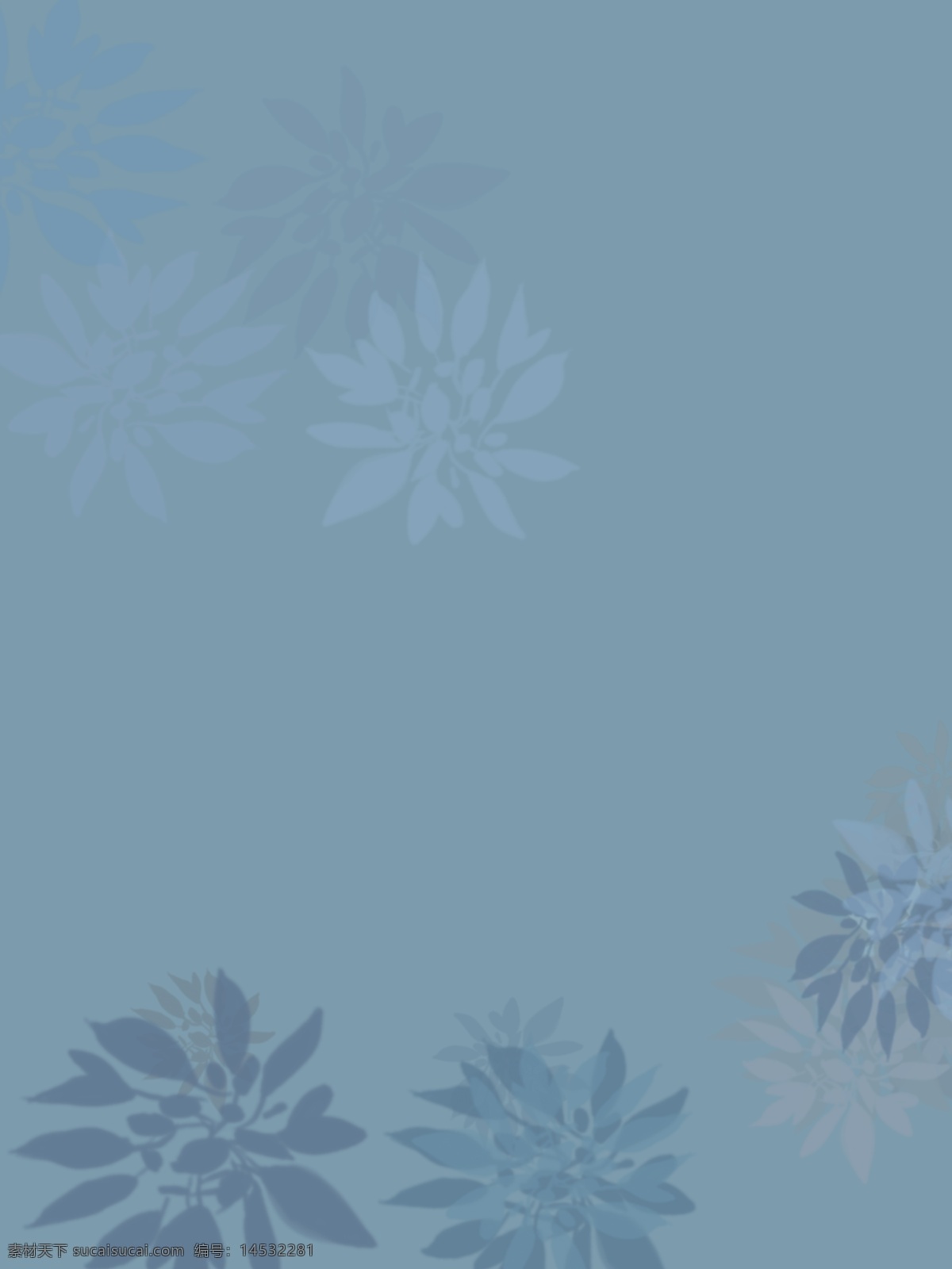 蓝色 手绘 卡通 花卉 植物 背景 花背景 夏天背景 夏季 花纹背景 蓝色背景 线圈印象 插画背景