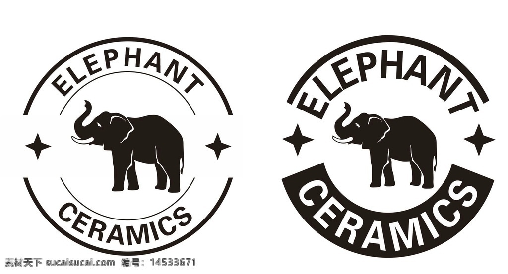 大象logo logo 星星 黑白logo 标志