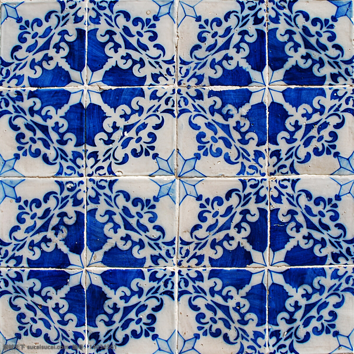 葡萄牙花砖 蓝色