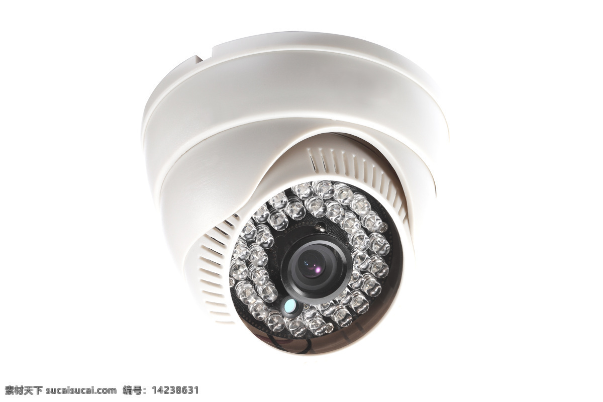 红外 塑胶 半球 摄像机 塑料 pvc 安防 监控 探头 安全 镜头 白色外壳 透明罩 室内安装 吸顶 安防产品 工业生产 现代科技