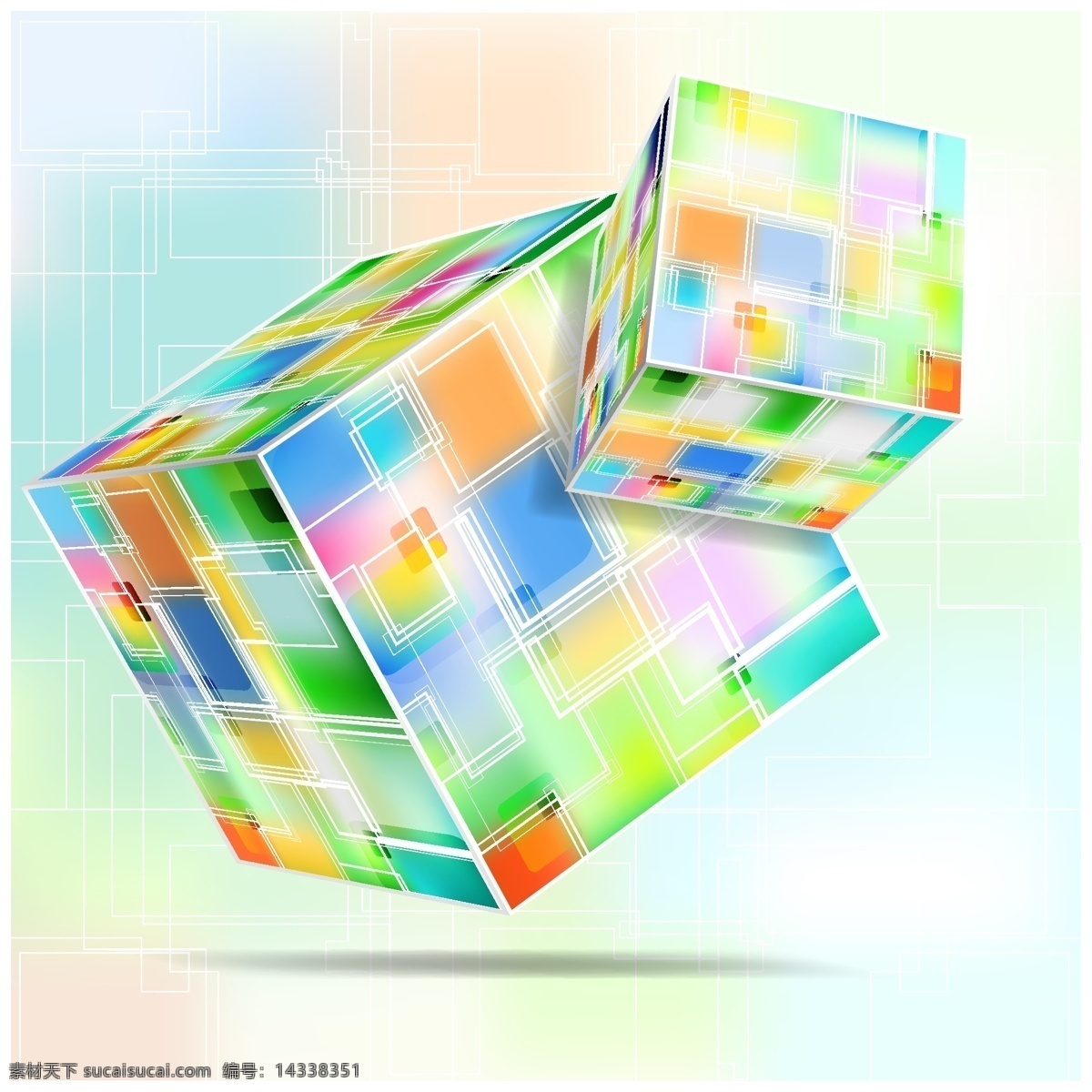 炫彩 立方体 矢量 3d 底图 方块 光圈 魔方 气泡 文本 圆点 anmin 矢量图 其他矢量图