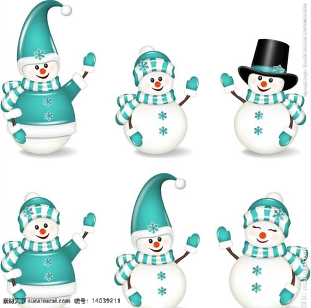脖子 上 戴 围巾 雪人 脖子上 戴着 扫把 手套 节日 文化艺术 节日庆祝