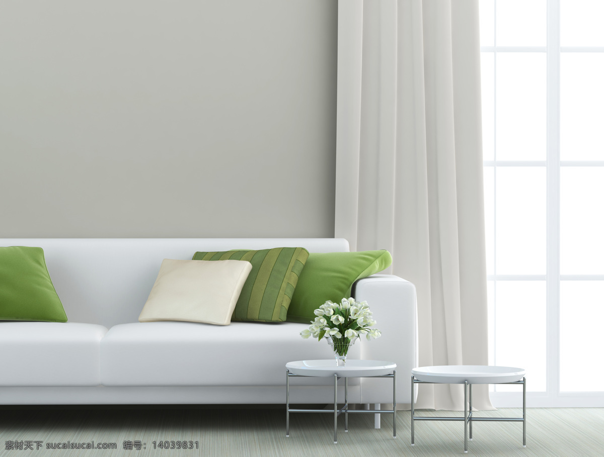 白色 沙发 客厅 效果图 抱枕 家具 时尚家居 室内装修设计 室内装潢 室内设计 环境家居 灰色