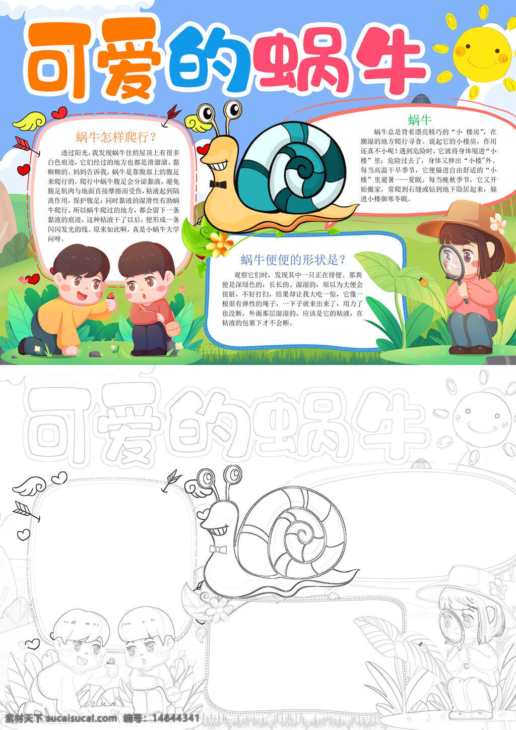 蜗牛习性 可爱蜗牛 手抄报模板 蜗牛形态 蜗牛特点 蜗牛生活 蜗牛知识 蜗牛科普 手抄报设计 蜗牛图片 蜗牛食性 蜗牛保护 手抄报素材 蜗牛介绍 蜗牛爬行