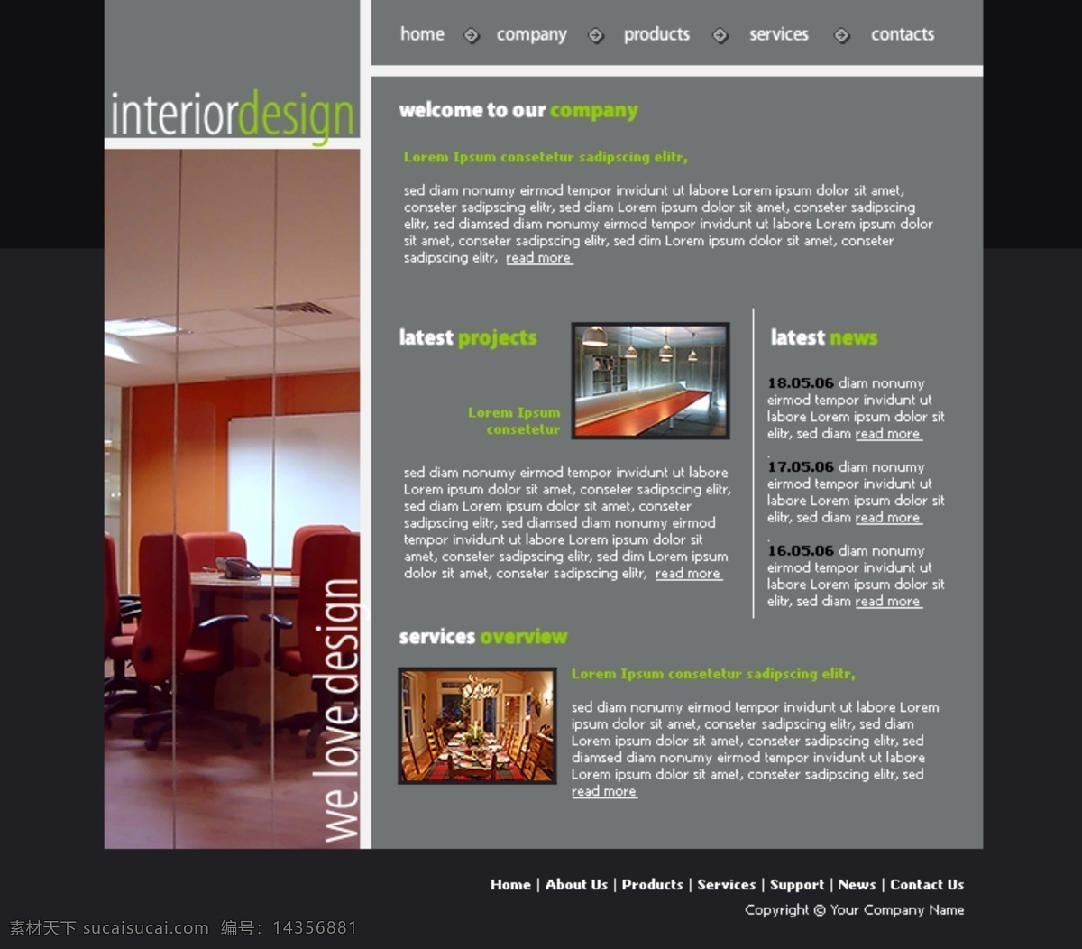 室内设计 公司 网页模板 室内 网页素材 网页代码