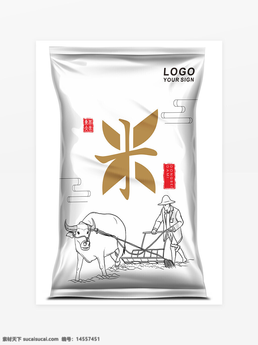 高颜值 大米包装设计 大米 稻 创新