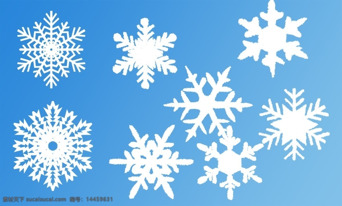 雪花 圣诞雪花 冬天雪花 雪花冰 下雪雪花 圣诞 雪花形状 雪花型状 雪花素材 各种雪花 分层 源文件