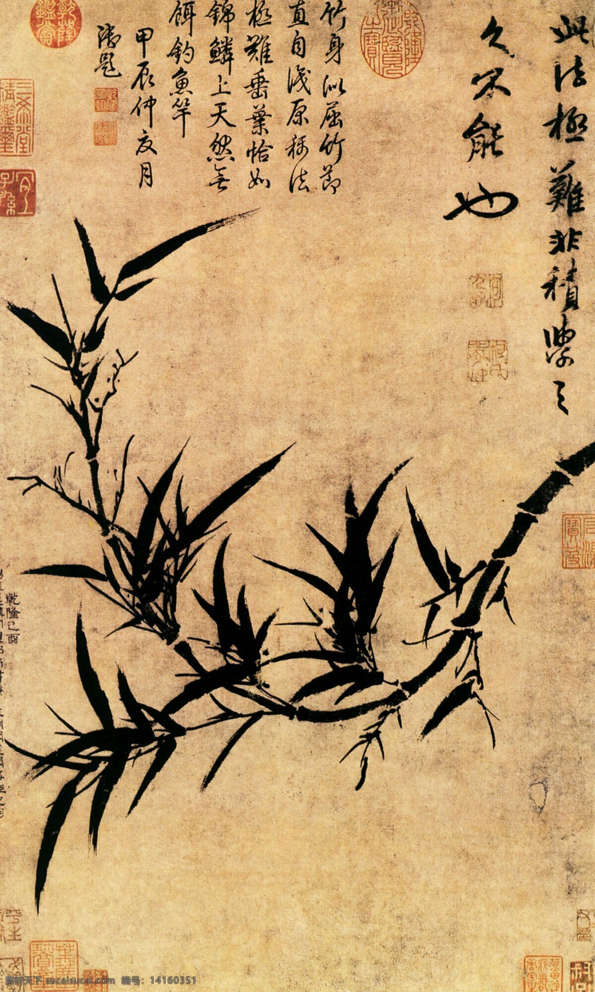 中国 传世 名画 花鸟画 竹子 中国传世名画 古典花鸟画 文化艺术