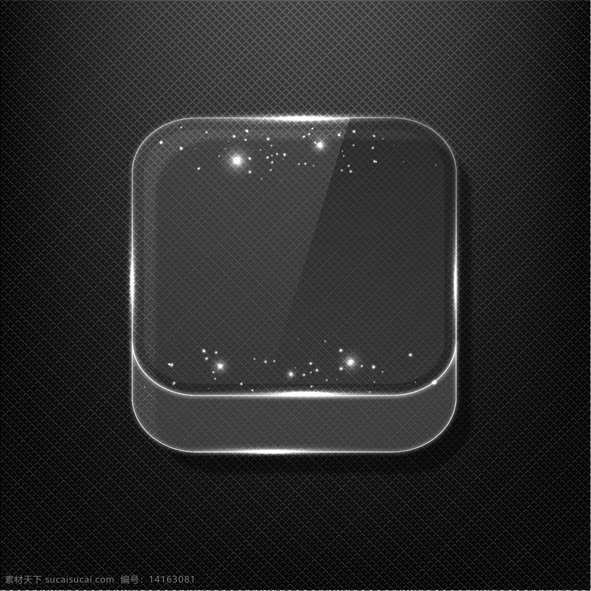 玻璃 图标 应用程序 空 按钮 现代 应用程序图标 闪亮 发光 辉煌 黑色