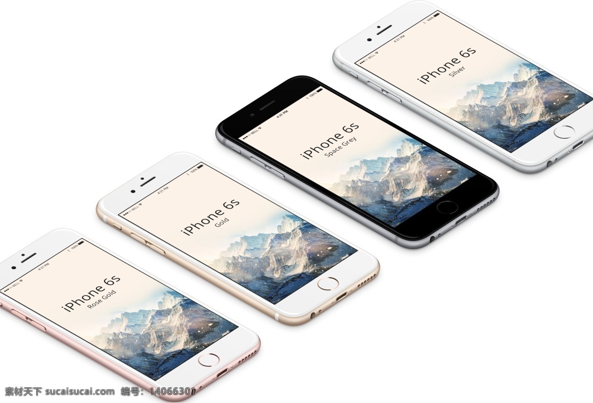 iphone6s 四 角度 种 颜色 展示 iphone 6s 高清 白色