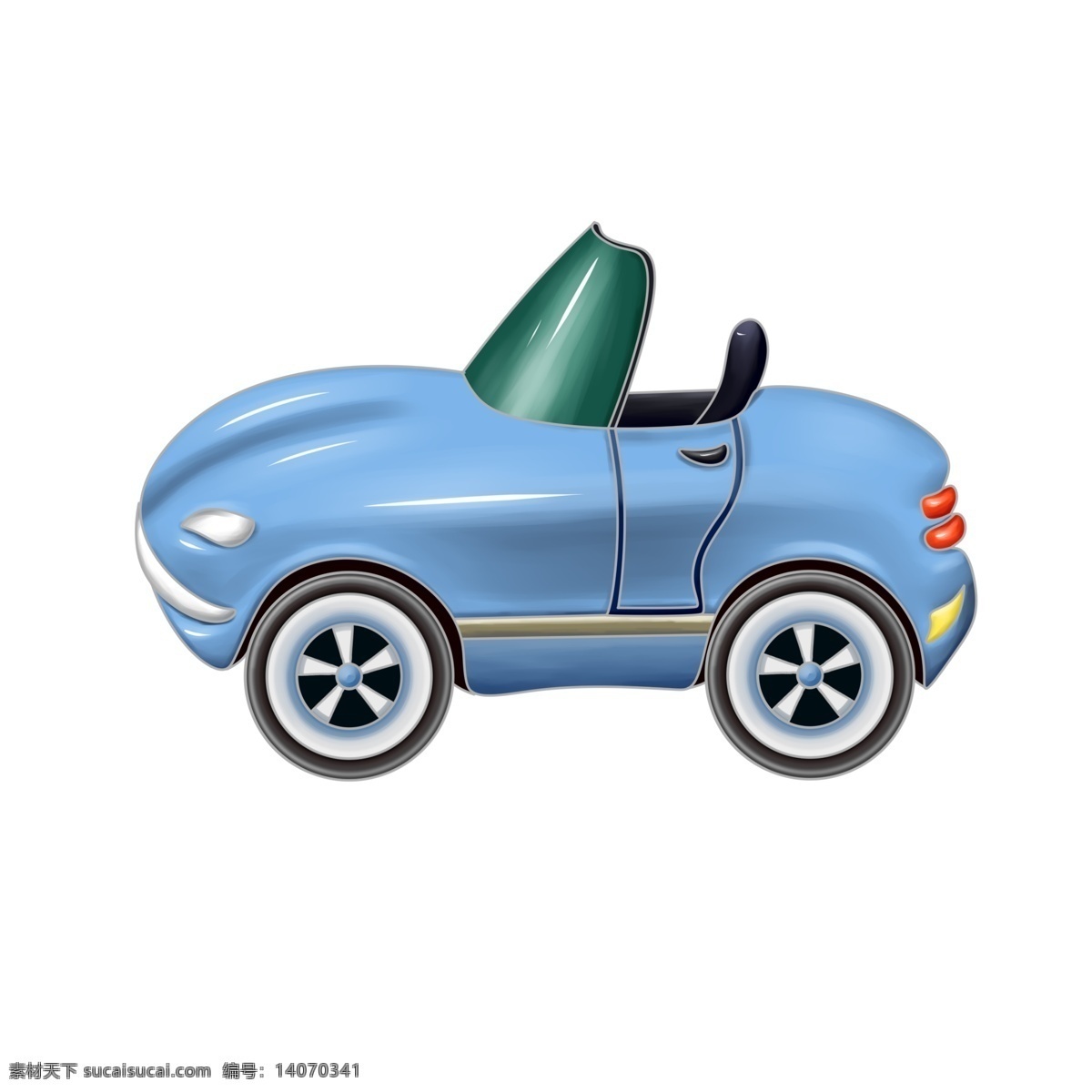 蓝色 汽车装饰 插画 蓝色的汽车 漂亮的汽车 精美汽车 国产汽车 创意汽车 立体汽车 卡通汽车