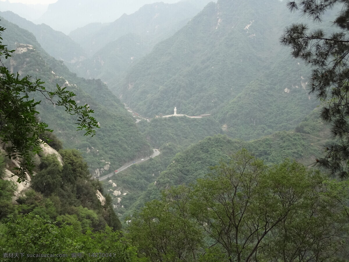 秦岭山脉 丰裕口 丰裕口风景 三面佛 群山 山间小路 国内旅游 旅游摄影