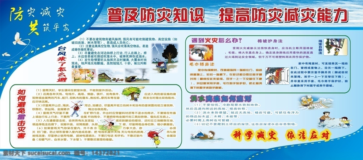 防灾减灾 防灾知识 减灾 水灾 火灾 台风 雷击 科学防灾 分层文件