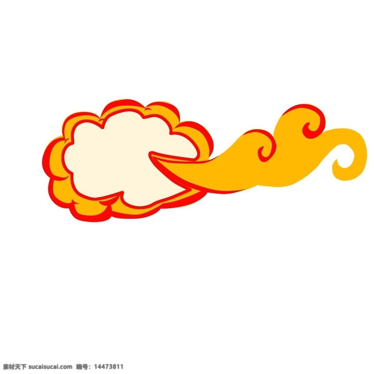 白云 装饰 图案 橙 云 标签 云朵 边框 图案装饰 卡通手绘风 多边形 可爱风 小物件 小标签 商标 装饰物 橙云标签