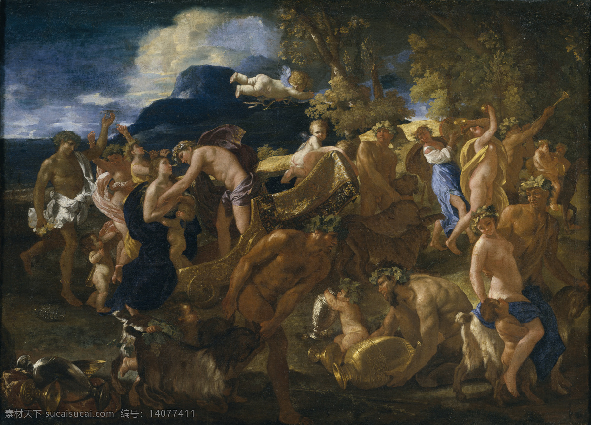 poussin 古典主义 油画 装饰画 法国 画家 尼古拉斯 普桑 nicolas bacchanal nicholas 历史 战争 装饰素材