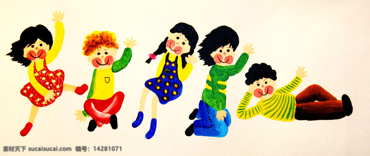 儿童 绘画书法 美术 男童 女童 人物 跳舞 快乐 童年 设计素材 模板下载 快乐的童年 油画 装饰画 玩耍 油画艺术 油画作品56 文化艺术