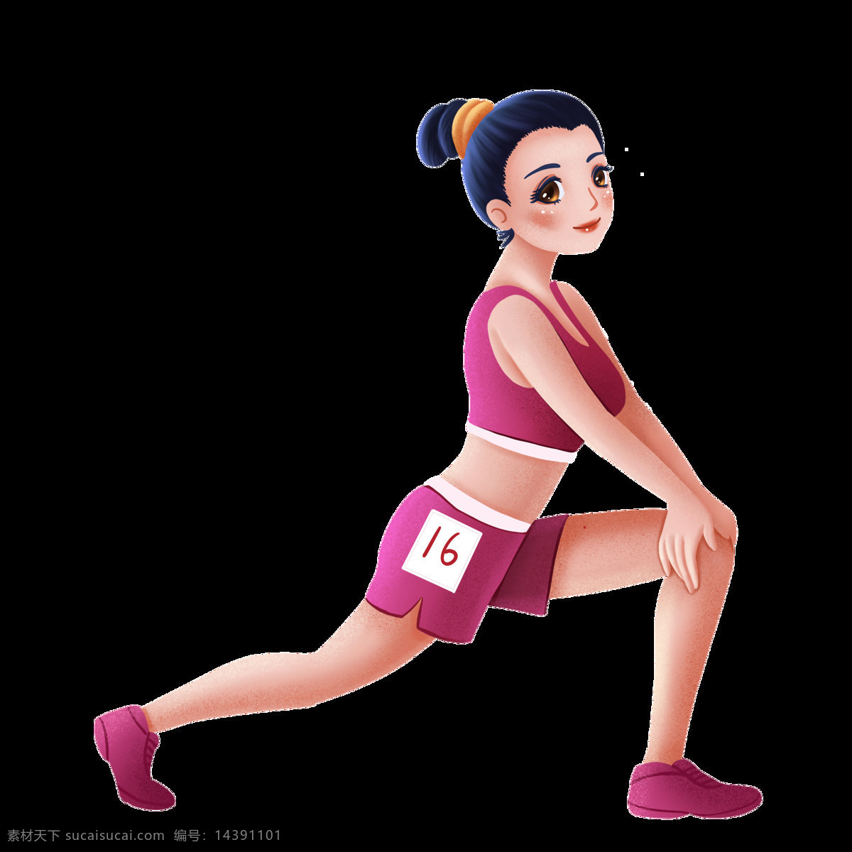 跑步女孩 跑步 女孩 健身 热身 运动