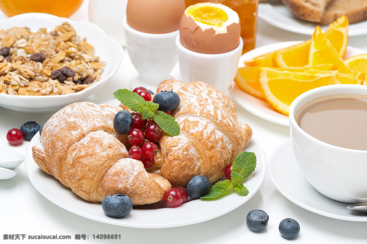 水果 面包 燕麦片 早餐 营养 咖啡 餐饮美食 西餐美食