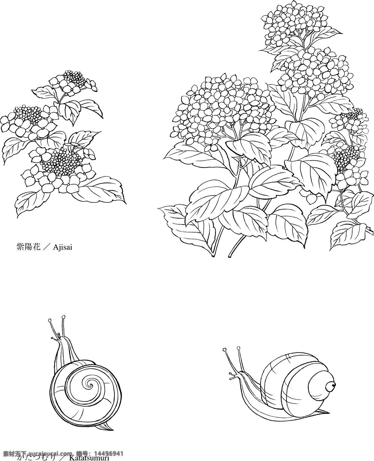 日本 矢量 花草 动物 创意 矢量格式 矢量素材 矢量图形素材