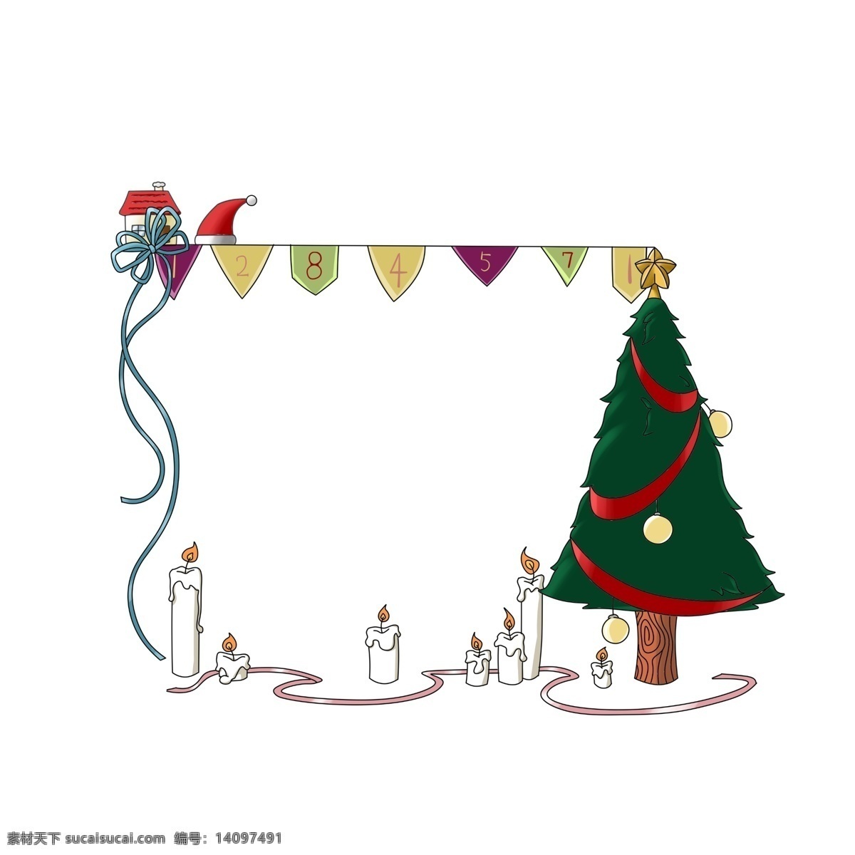 卡通 手绘 圣诞节 帽子 装饰 框 圣诞节装饰框 圣诞 商品展示 边框 文本框 手绘边框 圣诞树 圣诞铃铛 植物框 圣诞帽子
